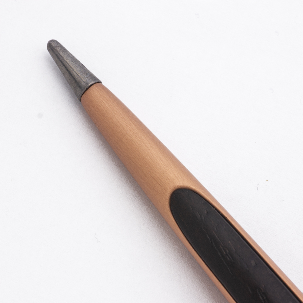 Pininfarina Cambiano Inkless Pen Desk Set - Copper w Black Wood